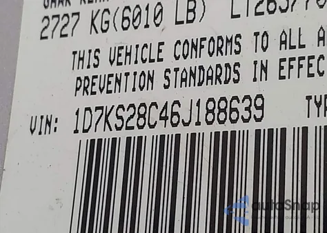 2006 Dodge Ram 2500 Laramie из США, поврежденный, VIN 1D7KS28C46J188639
